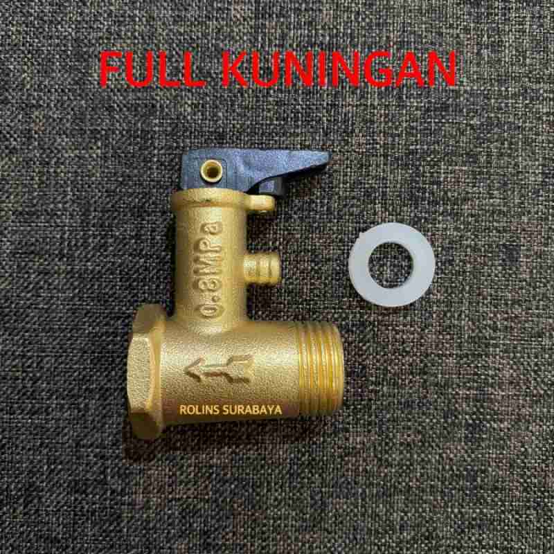 Jual Safety Valve Water Heater Kran Katup Klep Pengaman Pemanas Air