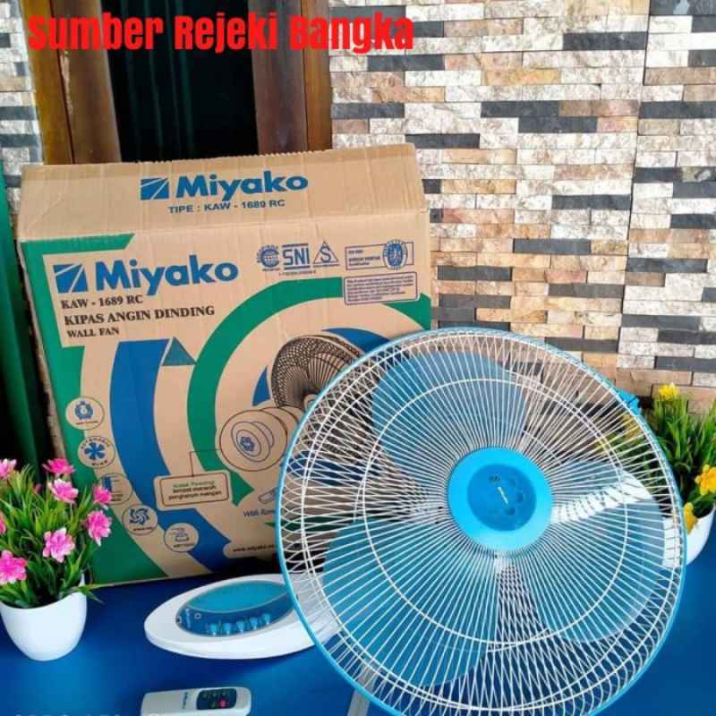 Jual Miyako Kipas Angin Wall Fan KAW1689 RC Remote/KAW1689RC Remote