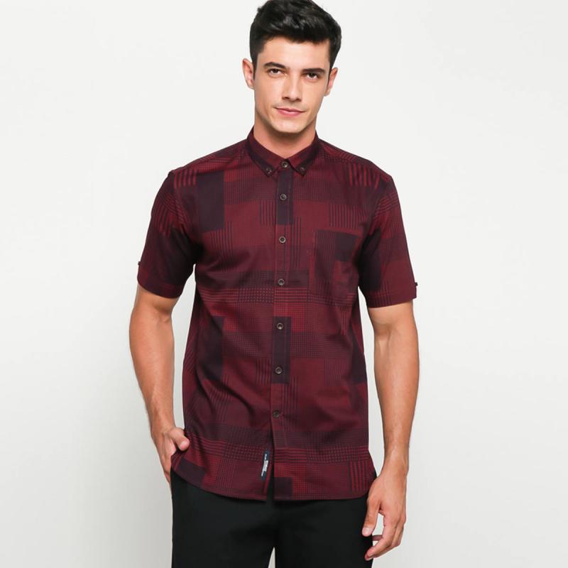 Jual S   alt n Pepper Men Shirt Kemeja Pria Lengan Pendek - Maroon [SS SNP