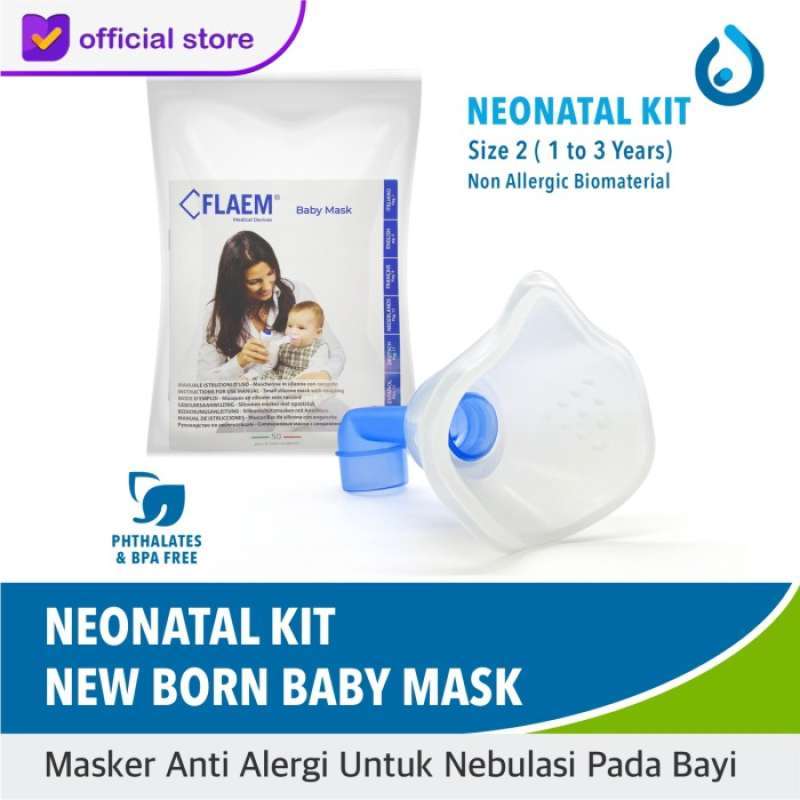 Promo Baby Mask Nebulizer Kit (Neonatal) Elvasense AC390 Diskon 23