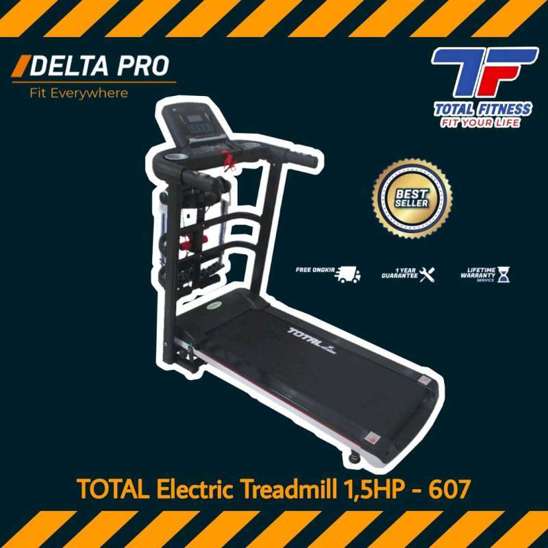 Jual Treadmill Elektrik TOTAL FITNESS TL607 1,5HP Manual Incline