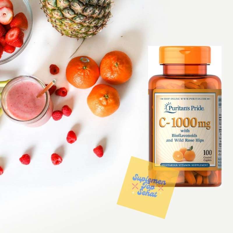 Jual ORIGINAL Puritan Vitamin C 1000mg with Bioflavonoids & Rose Hips