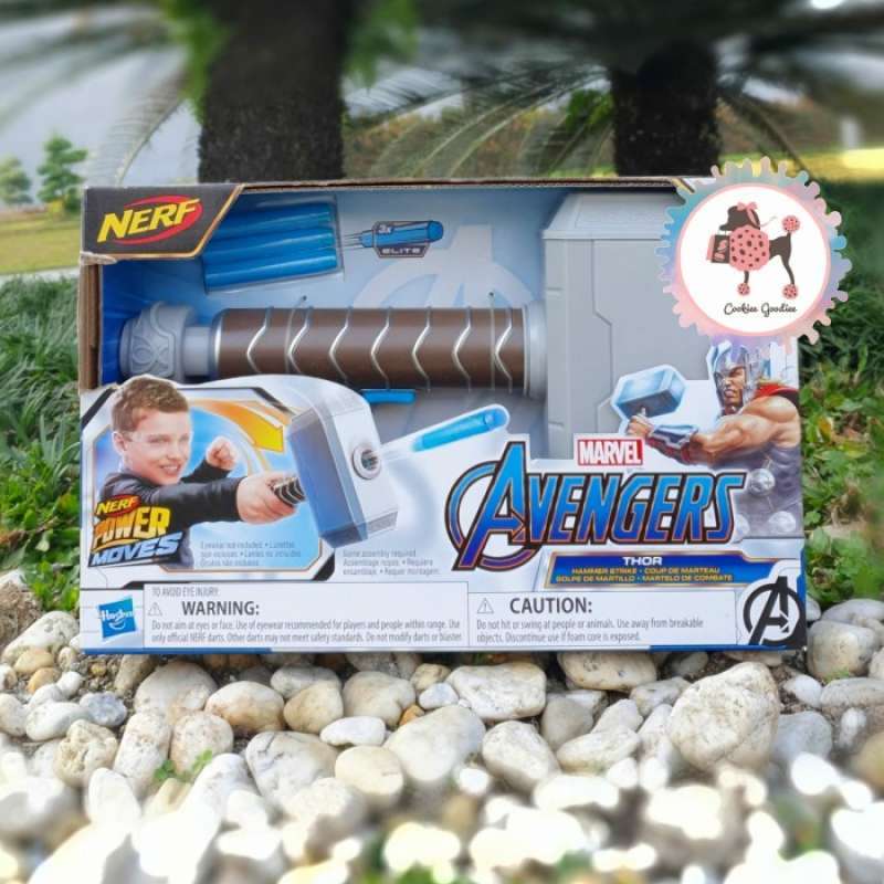 Jual Nerf Power Moves Marvel Avengers Thor Hammer Strike di Seller