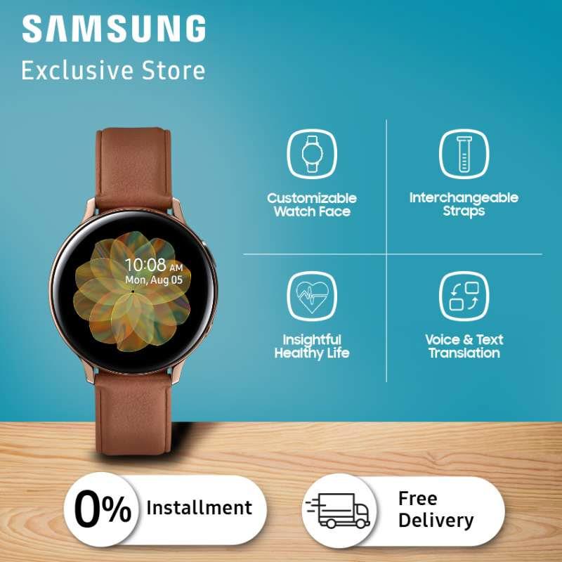 Jual Samsun   g Galaxy Watch Active2 Stainless Smartwatch [44 mm] - GOLD