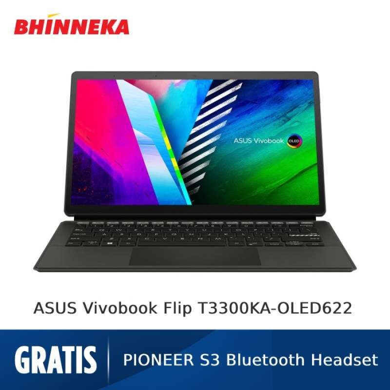 Jual ASUS Vivobook Flip T3300KA-OLED622 Black di Seller Bhinneka