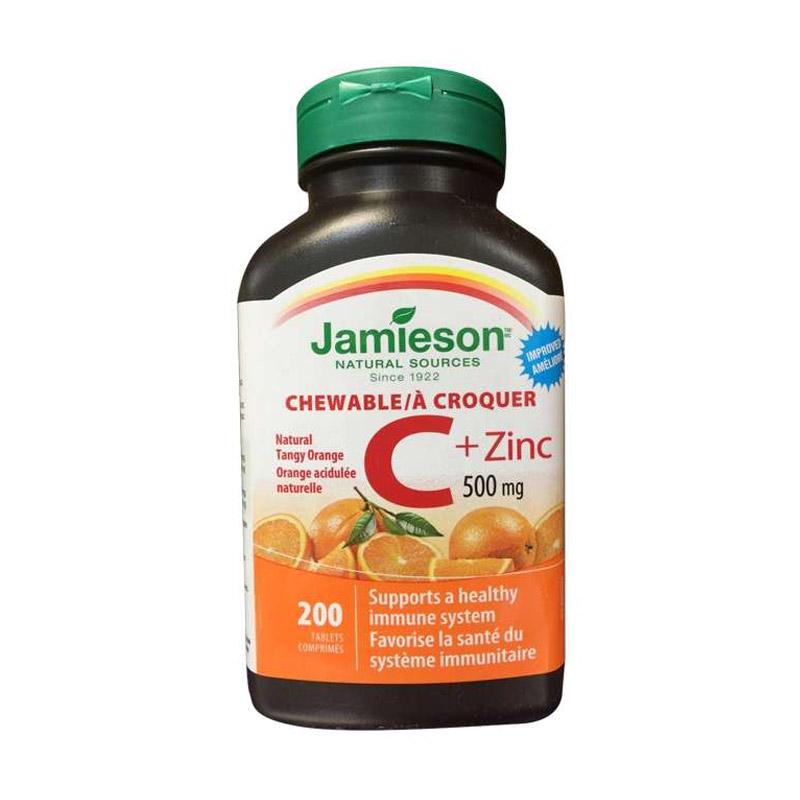 Jual Jamieson Vitamin C + Zinc 500 mg Natural Tangy Orange Multivitamin