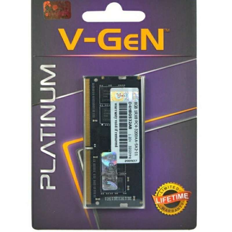 Jual RAM DDR4 VGEN PLATINUM PC25600/3200 MHZ 8GB/16GB/32GB SODIM di ...