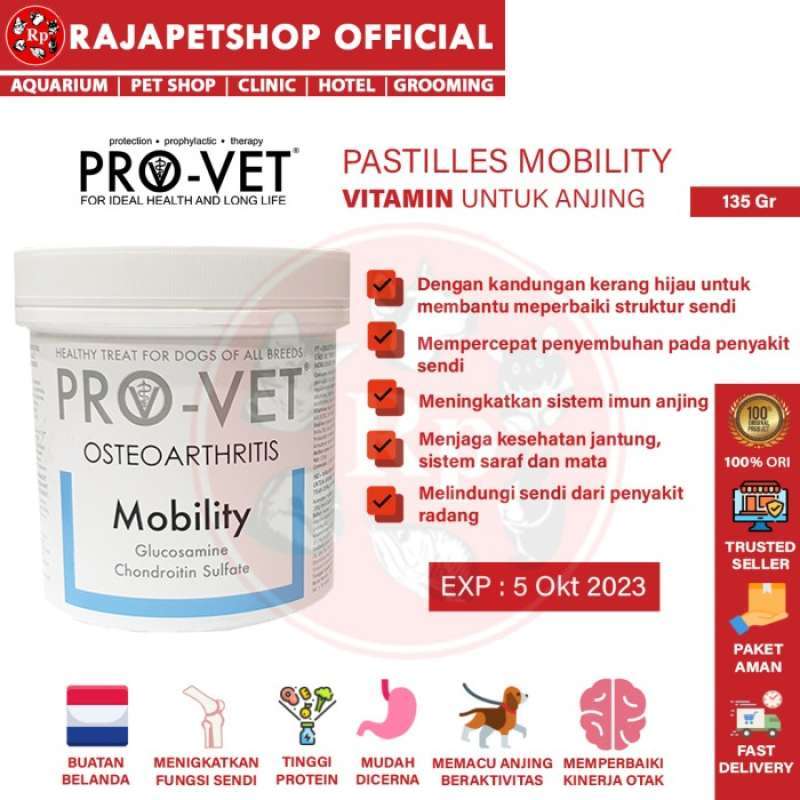 Promo Provet Pastilles Mobility Suplemen Tulang Vitamin Sendi Anjing