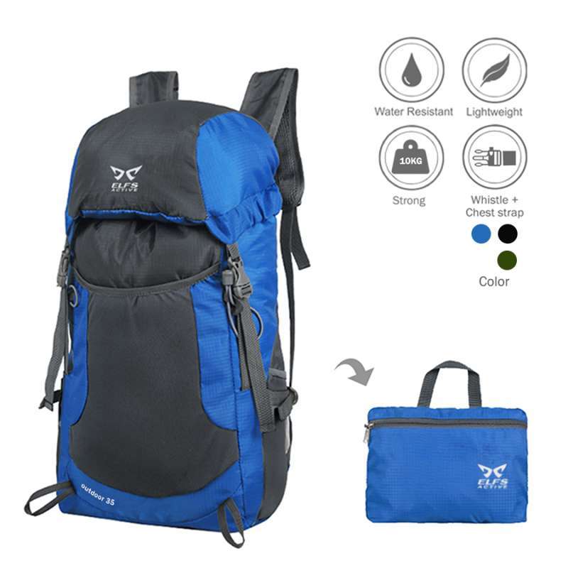   Elfs Active Foldable Waterproof Carrier Lipat Tas  Ransel  
