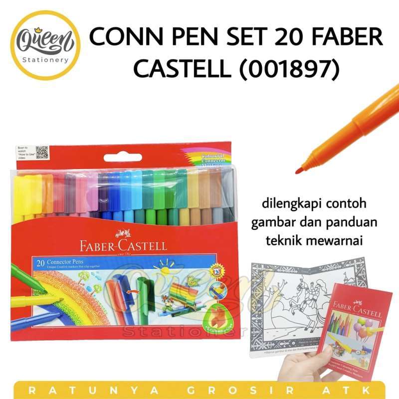 Jual 1 Set Connector Pen Set 20 Faber Castell (001897) Spidol Gambar