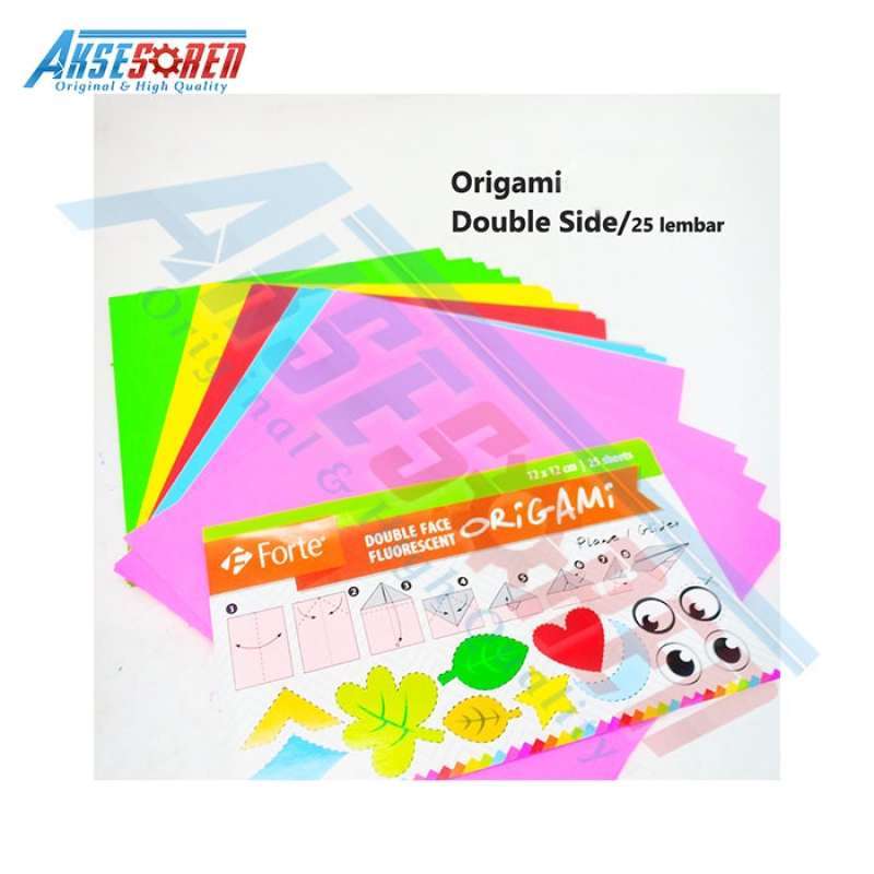 Jual Aksesoren Kertas Origami Forte [1 Set/5 Warna] / Kertas Lipat ...