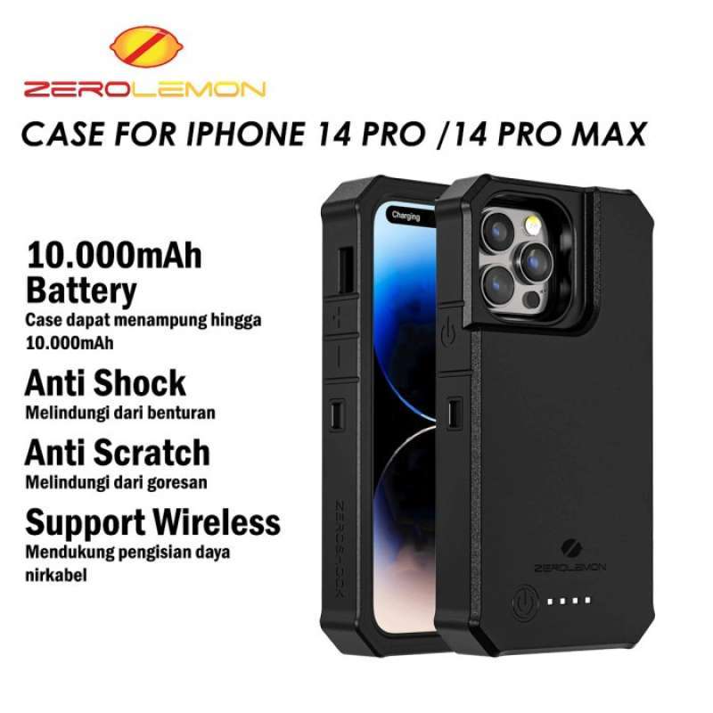 Promo Case iPhone 14 Pro max Zerolemon Battery Power Casing 10000mah