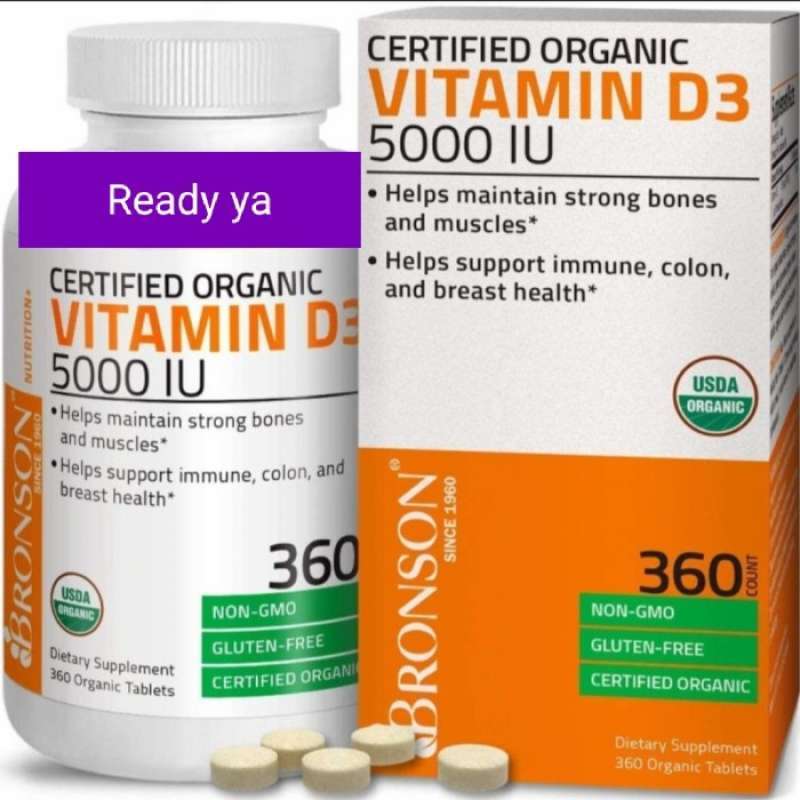 Promo Bronson Vitamin D3 5000iu Vitamin D3 5000 iu 360 capsul Diskon 26