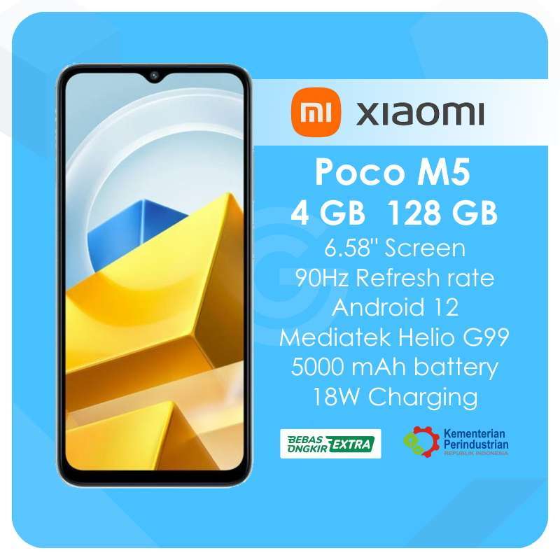 Jual Xiaomi Poco M5 4/128 Gb Garansi Resmi Xiaomi Indonesia Di Seller ...