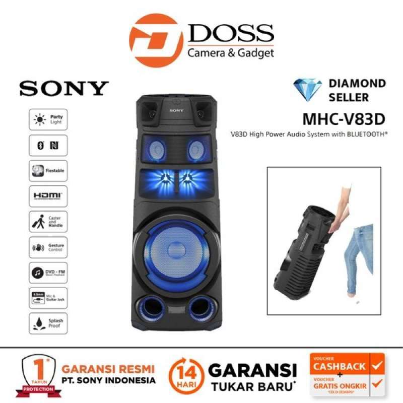 Jual Sony Mhc V83d / Mhc V83d / V83d High Power Audio System Bluetooth ...