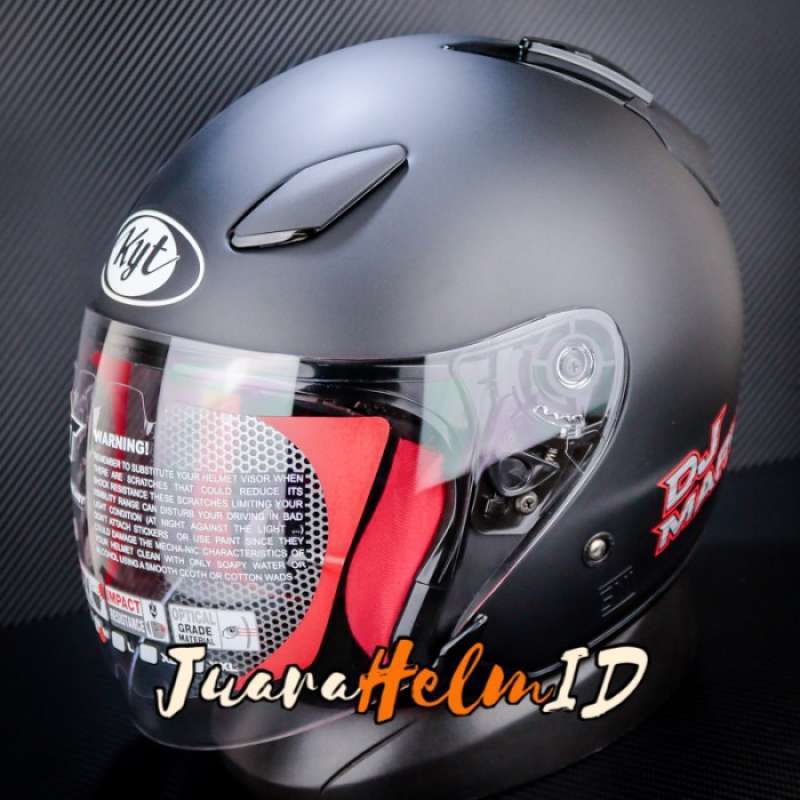 Promo KYT HELM DJ MARU SOLID / BLACK DOFF / DJMARU / HALF FACE Diskon