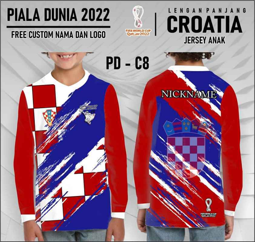 Promo Jersey piala dunia 2022 qatar baju bola anak timnas croatia