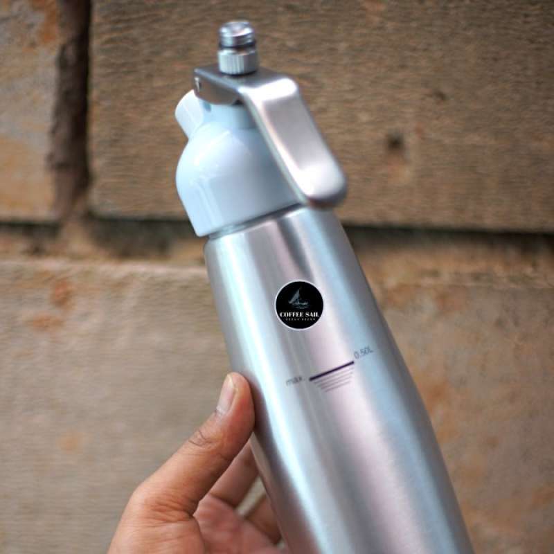 Promo Whip Cream Dispenser Bottle Silver Nitro Coffee 500 mL Diskon