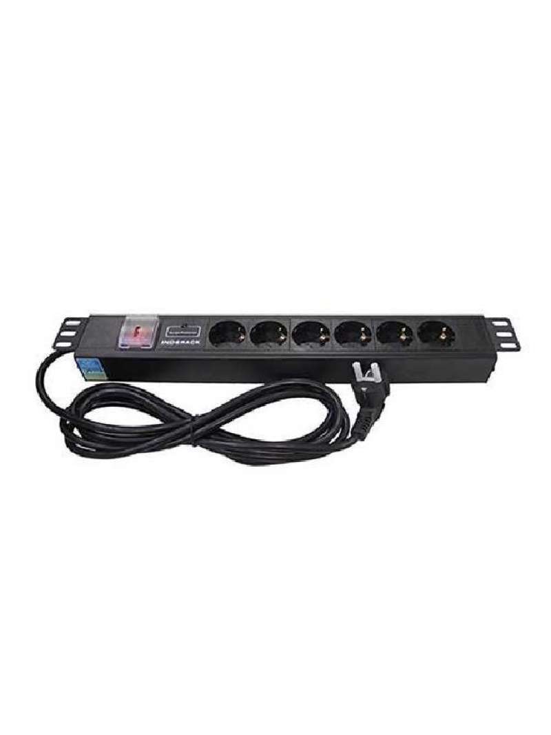 Jual INDORACK PDU6G Power Distribution Unit 6 Outlets / Sockets PDU-6G ...