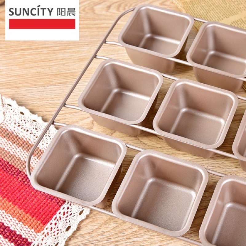 Jual Suncity 9cups Mini Square Loaf Pan Rangka / Loyang Loaf Pan Kecil