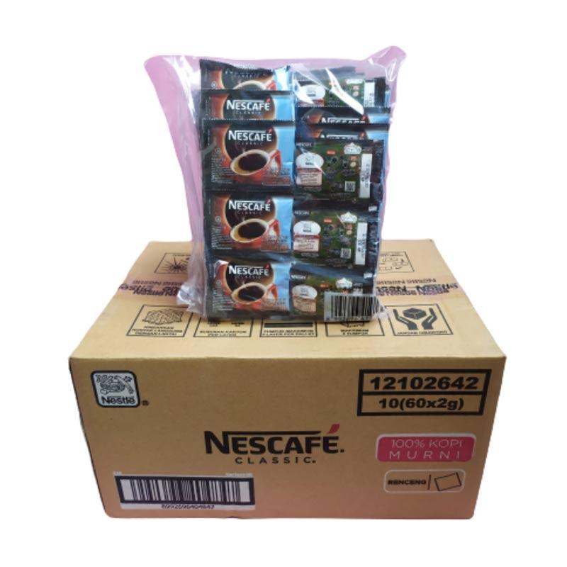 Jual Nescafe Classic Kopi Sachet [1 Karton/ 10 X 2 G X 60 Sachet