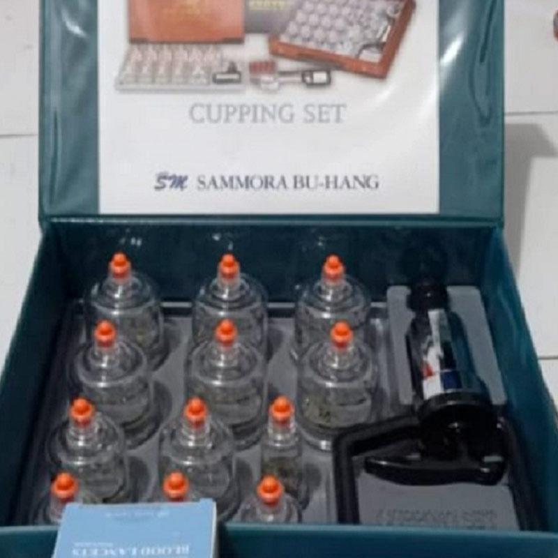â Sammora 12 Kop Alat Bekam With Koper Biru Free Pen Stainless Dan