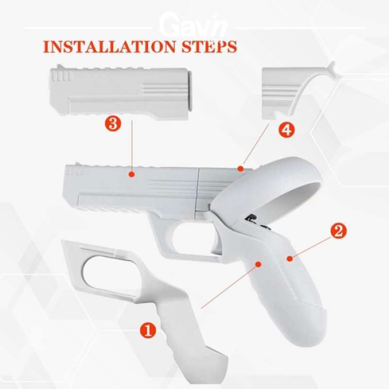 Jual Oculus Quest 2 Hand Gun Attachment Vr Controller Pistol Grip Case ...