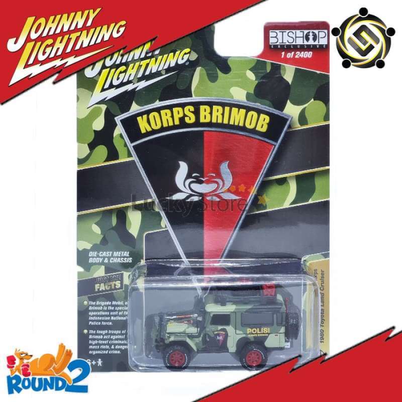 Miniature Johnny Lightning 1/64 - Toyota Land Cruiser FJ40 Police Militer AD - 1980 - NEUF