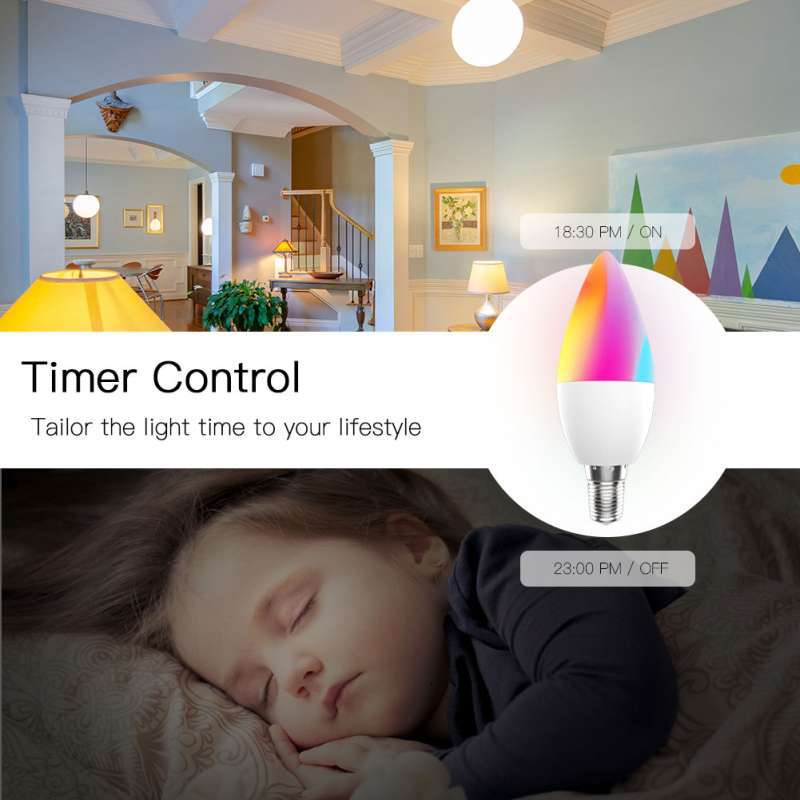 Jual Smart WiFi LED Bulb RGB 2700-6500K C W 4.5W Dimmable ...