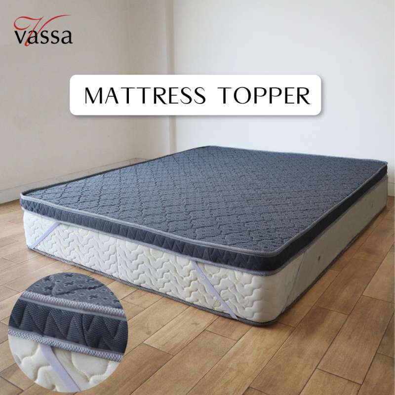 Promo Mattress Topper Vassa / Topper hi density foam GREY 120 X 200 Diskon 50 di Seller Vassa