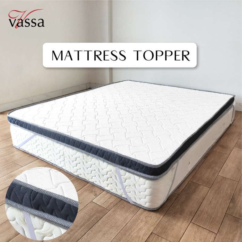 Promo Mattress Topper Vassa / Topper hi density foam WHITE 180 X 200