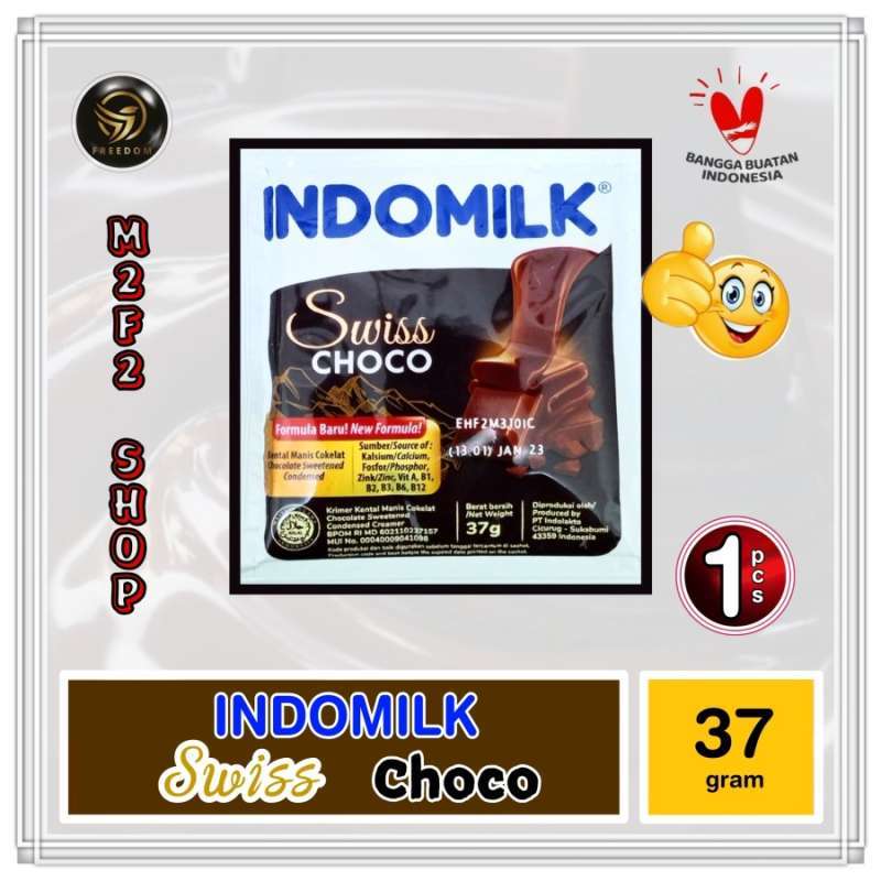 Promo Indomilk Swiss Choco Susu Kental Manis Cokelat Sachet 37 gr