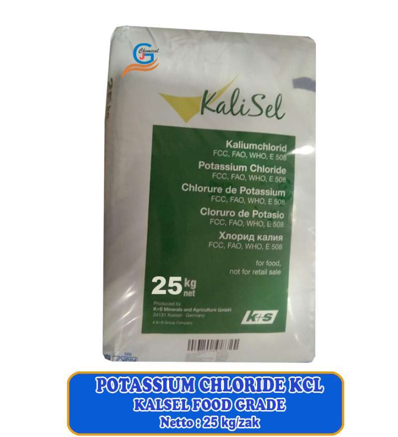 Jual Potassium Chloride Food Grade KCL Ex Kalisel 25 KG di Seller Graha