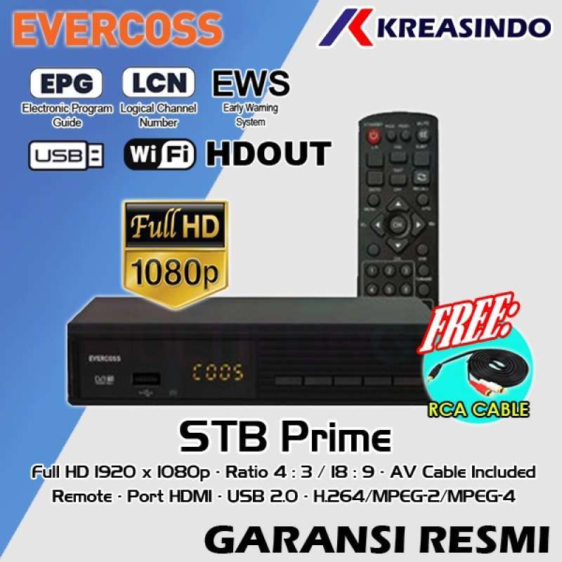 Jual EVERCOSS MegaBox / PRIME STB Set Top Box Penerima Signal TV