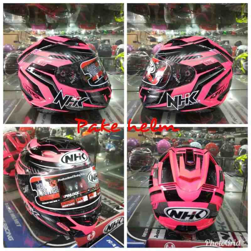Jual HELM NHK GP1000 PLASMA PINK FLO SE HELM NHK FULL FACE DOUBLE VISOR