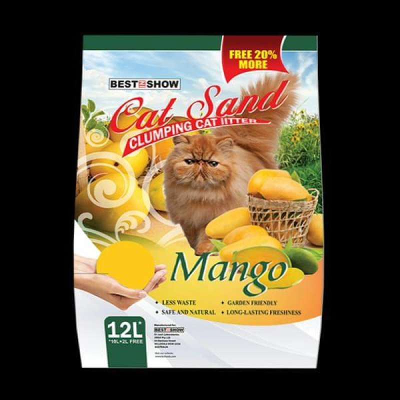 Jual Best In Show Cat Sand 12L Mango pasir kucing 500 G Mango di