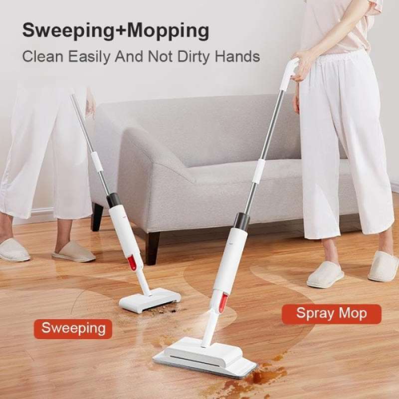 Promo Deerma Sweeping And Mopping 2 In 1 Handheld Water Spraying Mop