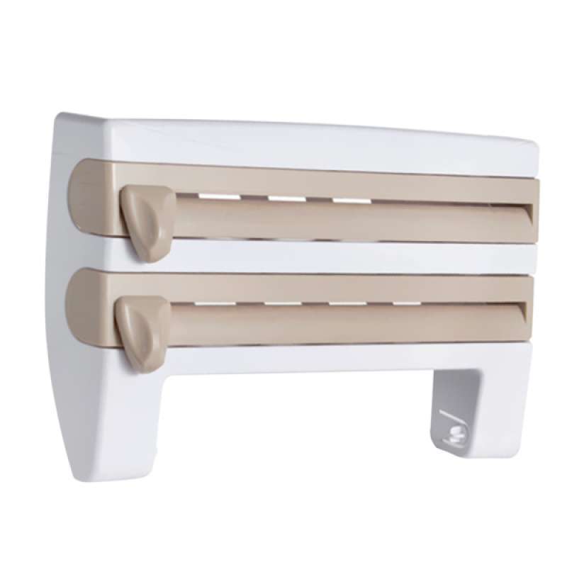 Jual Kitchen Roll Dispenser Cling Film Tin Foil Towel Holder Rack Wall