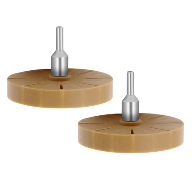 Promo 2pcs Pneumatic Rubber Eraser Wheels With Drill Adapter Double
