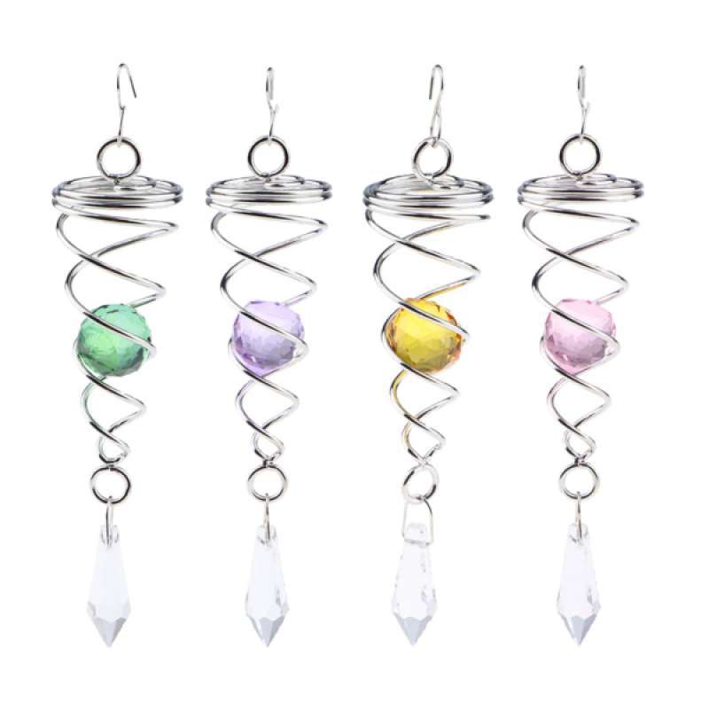 Jual 4x Metal Crystal Spiral Twister Wind Twister Spinners Di Seller