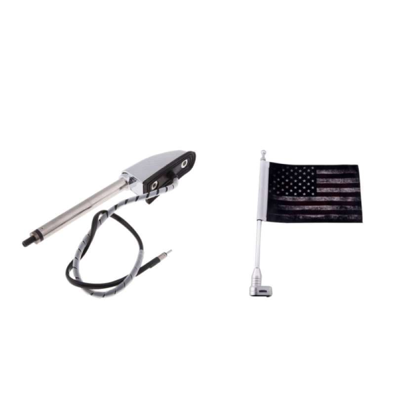 Jual Motorcycle Antenna Kit +Adjustable 10'' x 7'' American Retro Flag