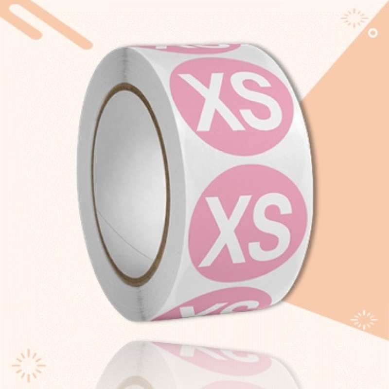 Promo Stiker Label Huruf Sticker Tempel Bulat Size Ukuran Baju Pakaian