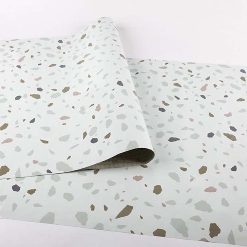 Jual Wallpaper Dinding Motif Keramik Batu Bahan PVC Premium Terbaik di