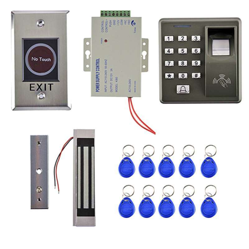 Promo 125KHZ RFID Card Biometric Fingerprint Door Access Control System ...