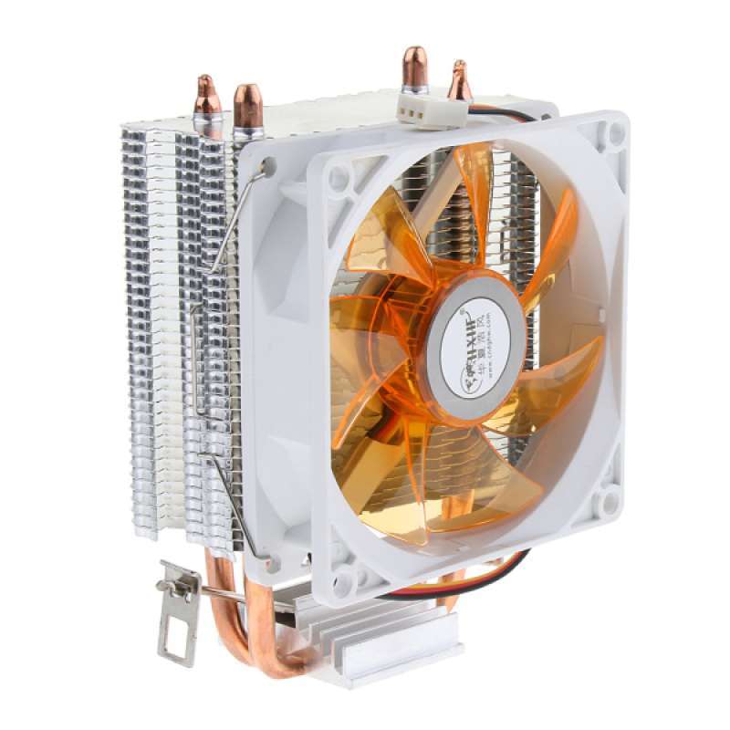 Jual CPU Cooler Fan Heatsink & 2 Heat Pipe 9cm 9leave Cooling for Intel ...