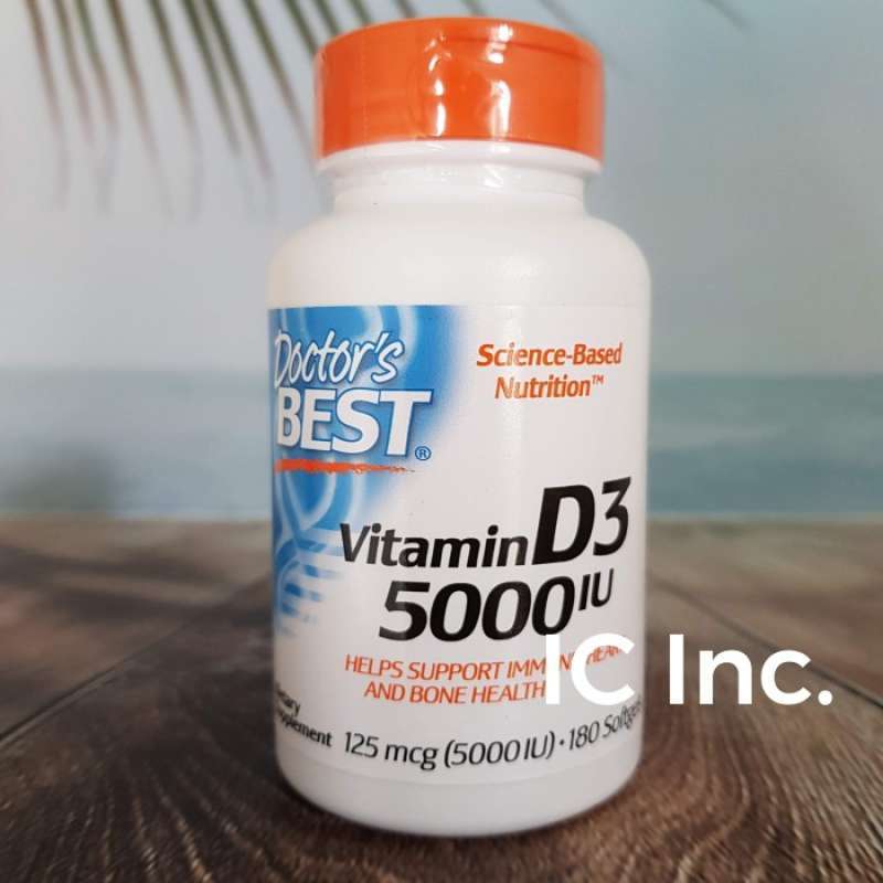 Jual Doctors Best Vitamin D3 5000 Iu, 180 Softgels Di Seller Afifah ...