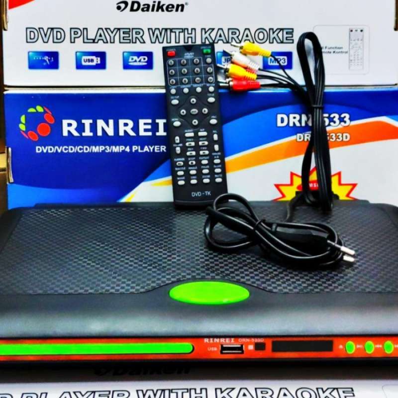 Jual RINREI DVD/VCD/CD/MP3/MP4 PLAYER DRN 533D di Seller Grock Store