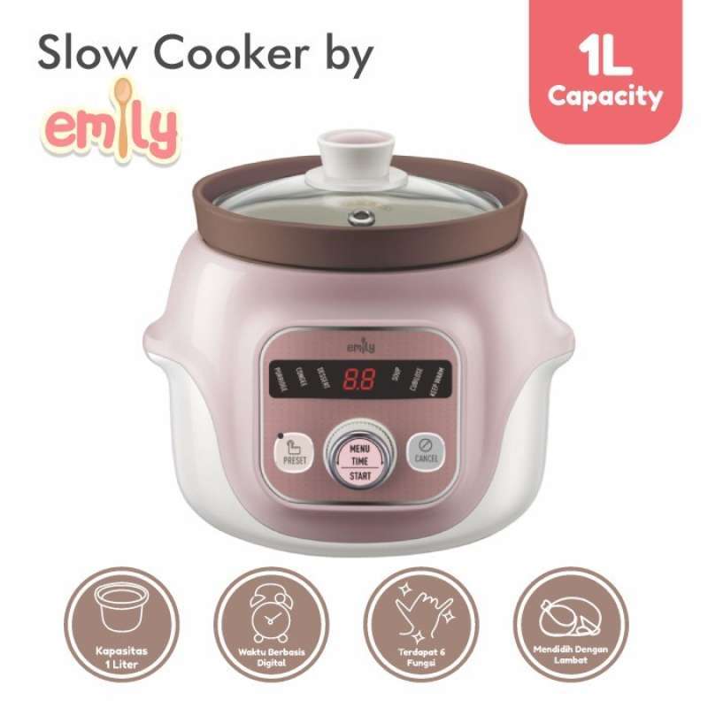 Promo Alat Pengolah Makanan Bayi Emily Slow Cooker Claypot 1 Liter