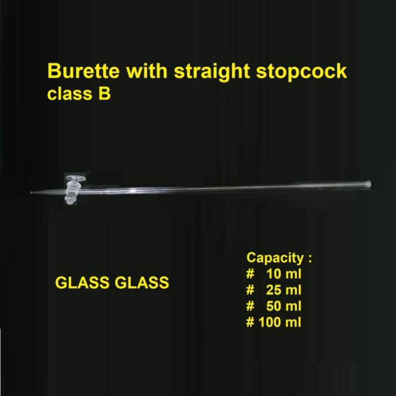 Jual Burette Glass 10 Ml Clear Putih Glass Buret Clear Buret Putih