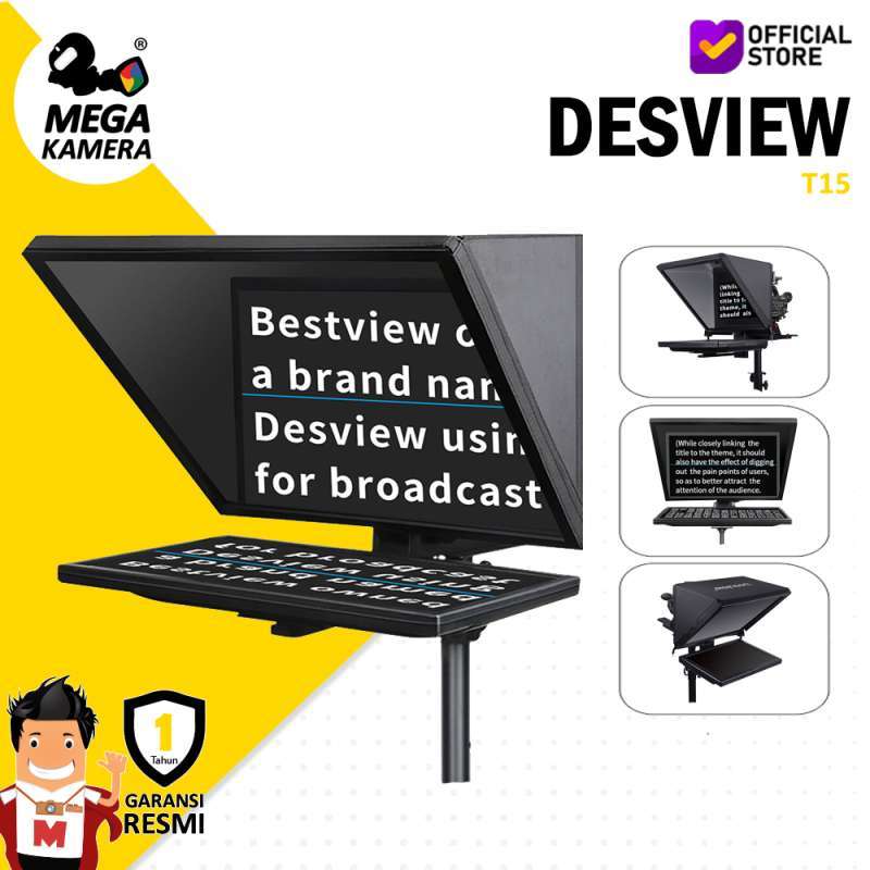 Jual Desview T15 Broadcast Teleprompter Set with 15 Monitor di Seller